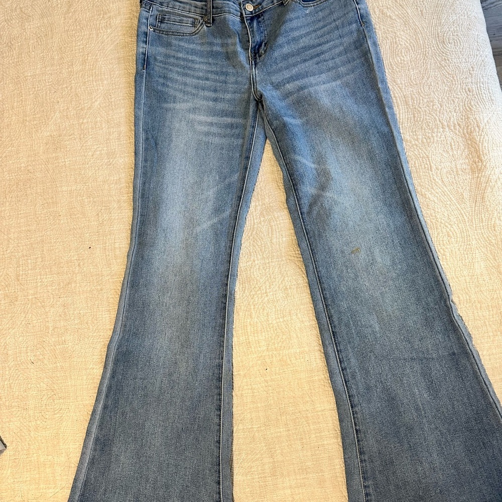 BP Jeans Low Rise Flare Jeanss Size 32 (12 - lots of stretch) NWT